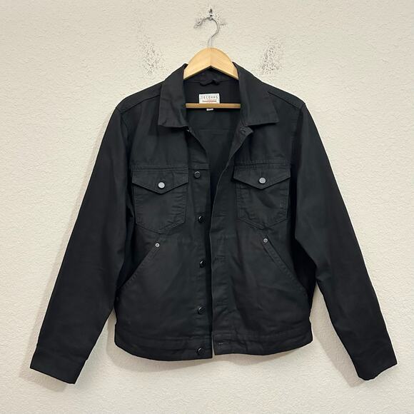 TECOVAS Waxed Canvas Trucker Jacket Onyx Cotton Grunge Western Outdoor - Picture 4 of 14